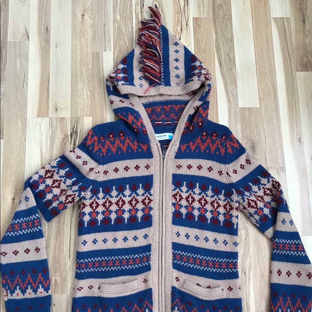 Anthropologie Sparrow Fairisle Hooded Sweater